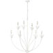 Primrose 8 Light 40.5 inch Textured White Chandelier Ceiling Light